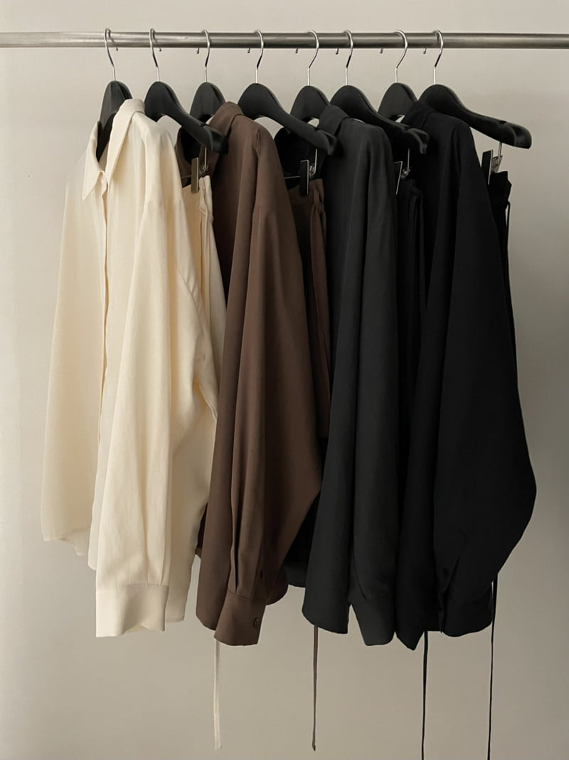 Flatgarden - Korean Women Fashion - #pursuepretty - Tencel Shirt Wrap Skirt Set