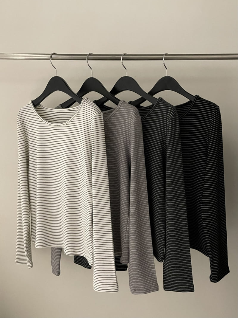Flatgarden - Korean Women Fashion - #shopsmall - Snow Stripe Tee