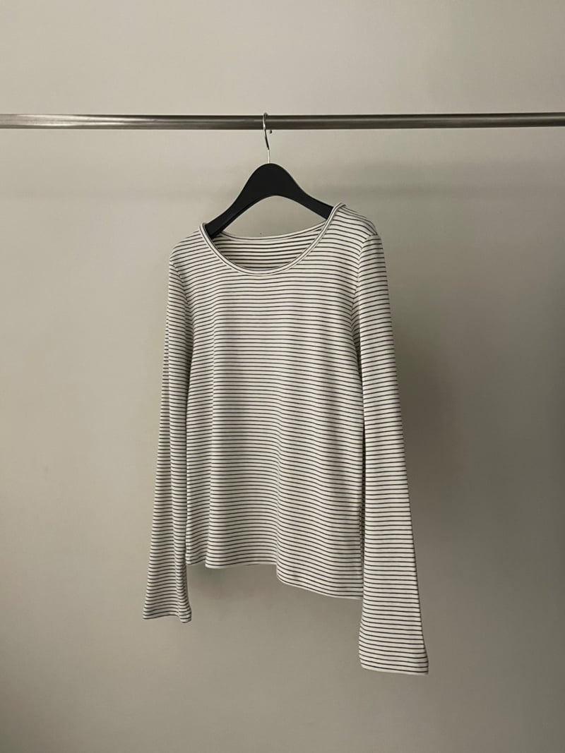 Flatgarden - Korean Women Fashion - #womensfashion - Snow Stripe Tee - 5