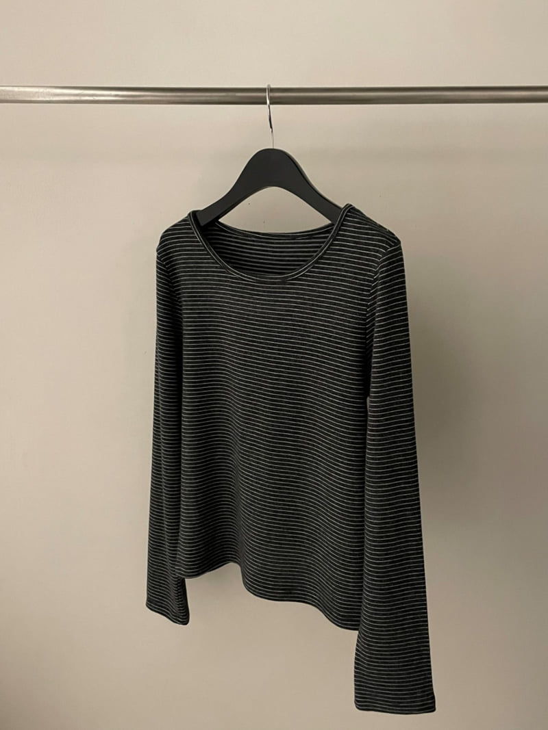 Flatgarden - Korean Women Fashion - #womensfashion - Snow Stripe Tee - 7