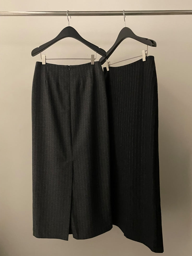 Flatgarden - Korean Women Fashion - #womensfashion - Wool Stripe Skirt