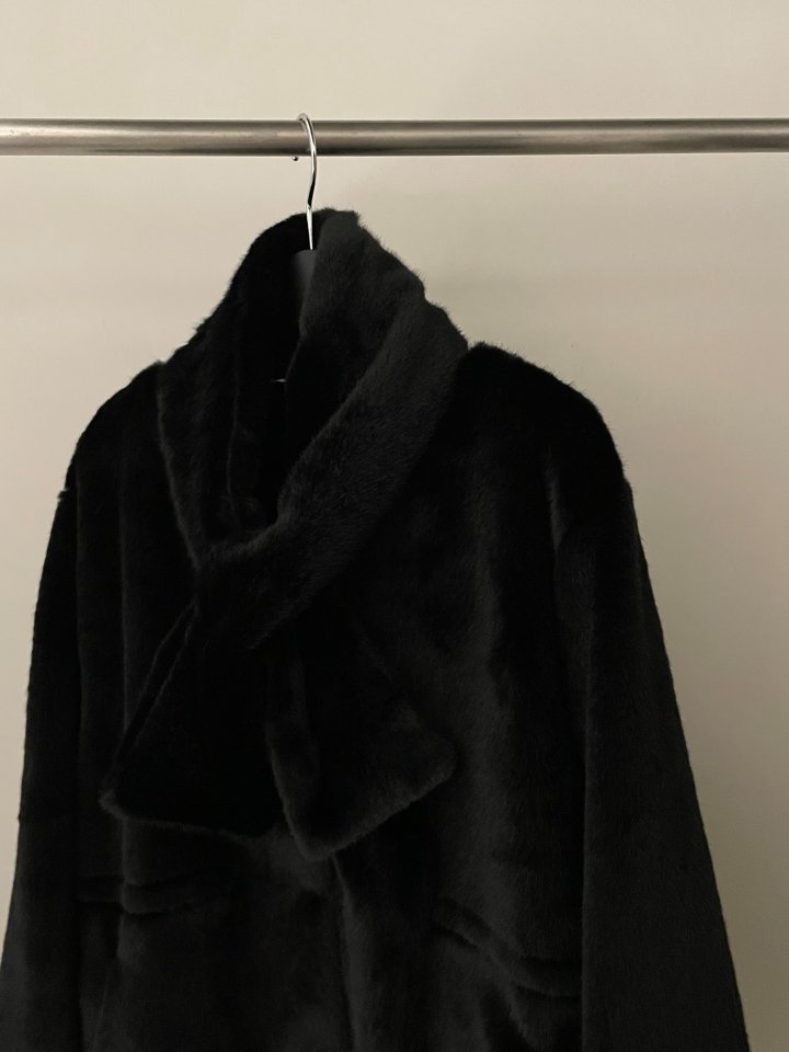Flatgarden - Korean Women Fashion - #womensfashion - Mink Muffler Jacket - 12