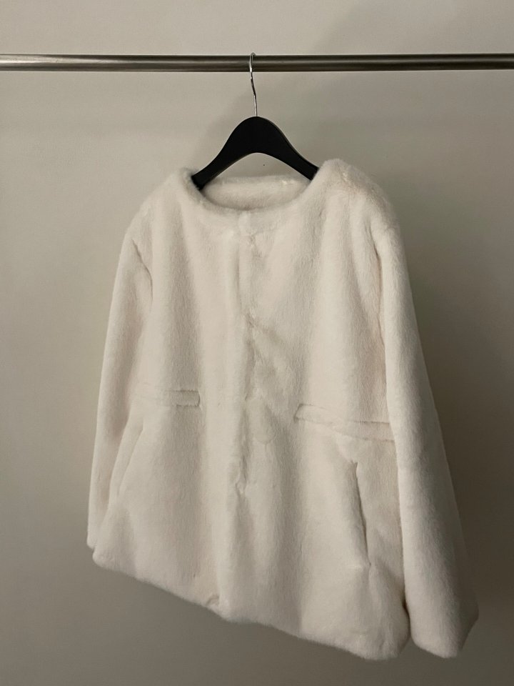 Flatgarden - Korean Women Fashion - #momslook - Mink Muffler Jacket - 4