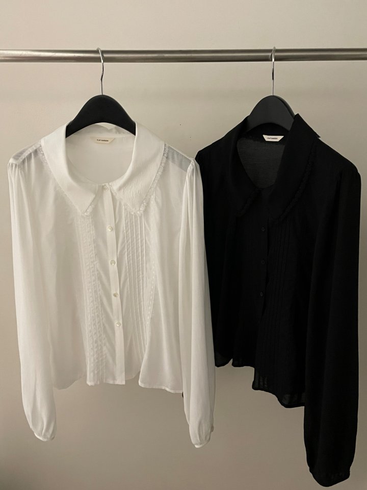 Flatgarden - Korean Women Fashion - #womensfashion - Lace Pintuck Blouse