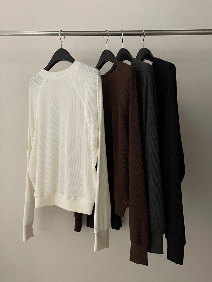 Flatgarden - Korean Women Fashion - #womensfashion - Angora Waffle Sweatshirt - 2