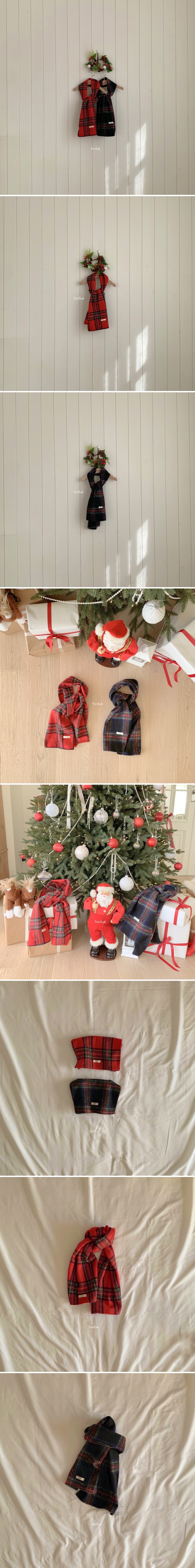 Fondue - Korean Baby Fashion - #onlinebabyshop - Carol Check Muffler