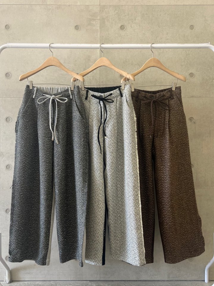 Foundation - Korean Women Fashion - #momslook - Block Tweed Pants