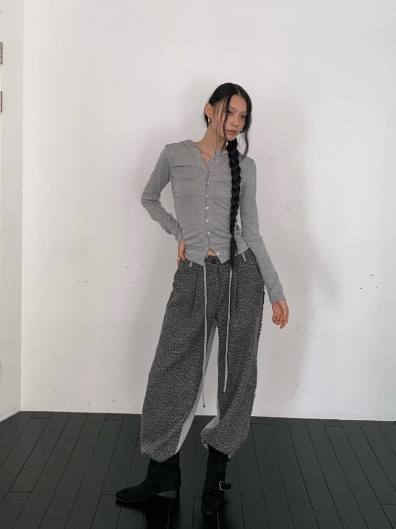 Foundation - Korean Women Fashion - #momslook - Block Tweed Pants - 11