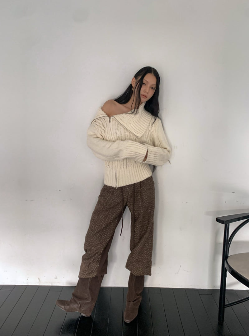 Foundation - Korean Women Fashion - #momslook - Block Tweed Pants - 9