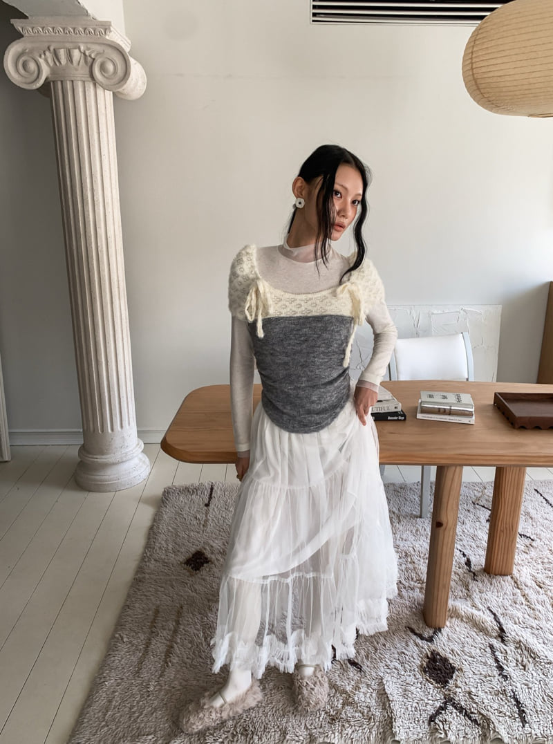 Foundation - Korean Women Fashion - #momslook - Rare Lace Terry Tee - 11