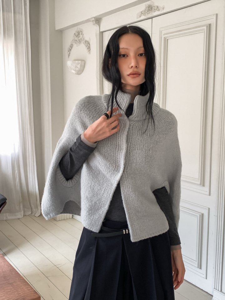 Foundation - Korean Women Fashion - #womensfashion - Powder Wool Cape - 4
