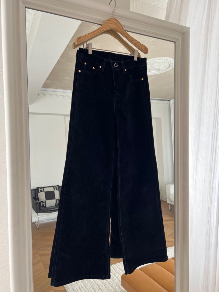 Foundation - Korean Women Fashion - #momslook - Velvet Denim Pants