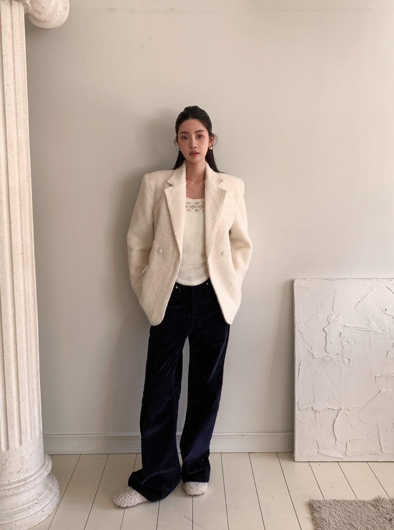 Foundation - Korean Women Fashion - #momslook - Velvet Denim Pants - 11