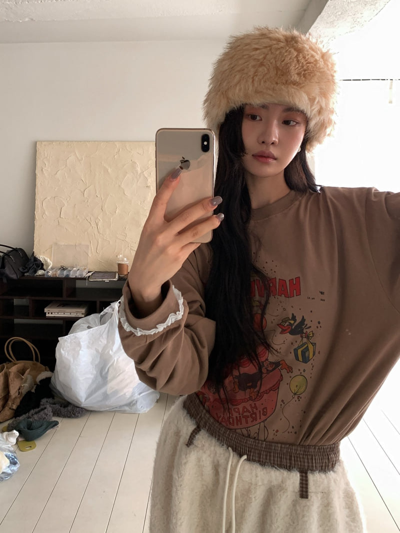 Foundation - Korean Women Fashion - #momslook - Verse Print Fleece Tee - 11