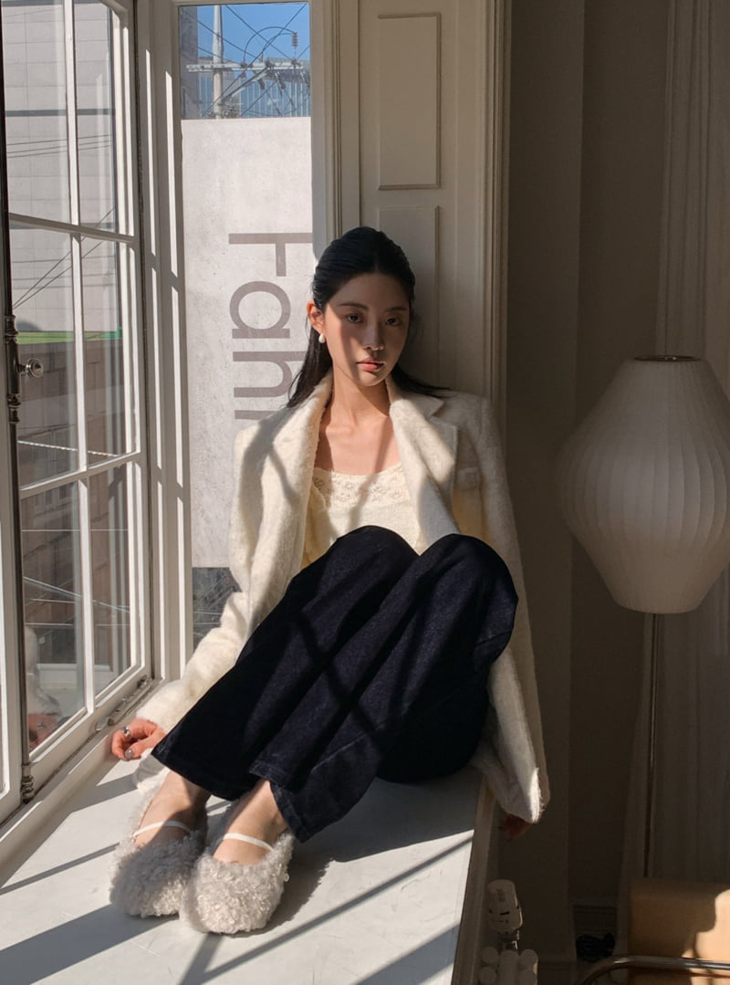 Foundation - Korean Women Fashion - #shopsmall - Velvet Denim Pants - 8
