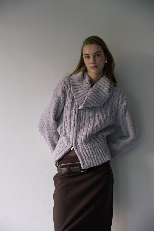 Foundation - Korean Women Fashion - #womensfashion - Poet Zip-Up Knit - 5