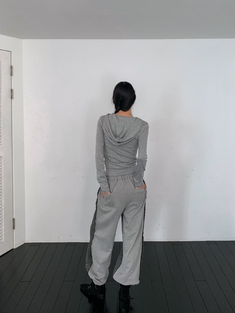 Foundation - Korean Women Fashion - #womensfashion - Block Tweed Pants - 10