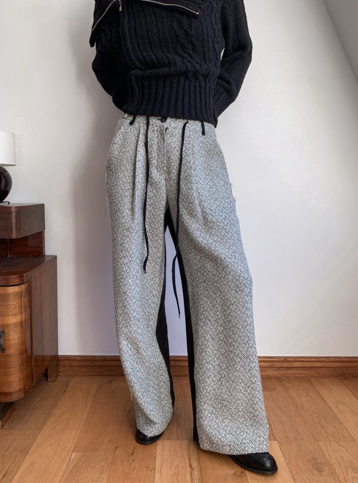 Foundation - Korean Women Fashion - #momslook - Block Tweed Pants - 4