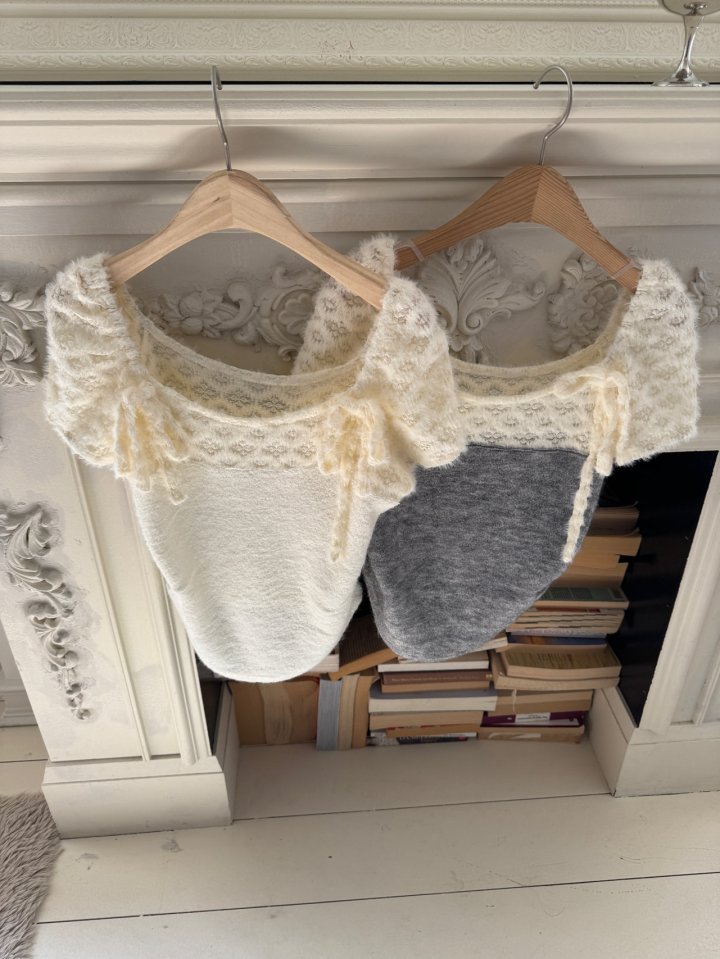 Foundation - Korean Women Fashion - #womensfashion - Rare Lace Terry Tee - 2
