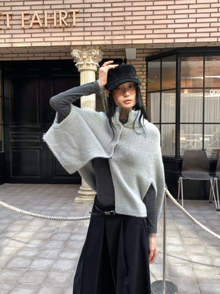 Foundation - Korean Women Fashion - #womensfashion - Powder Wool Cape - 7
