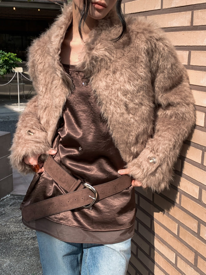 Foundation - Korean Women Fashion - #womensfashion - Curly Reversible Suede Shearling Coat - 11