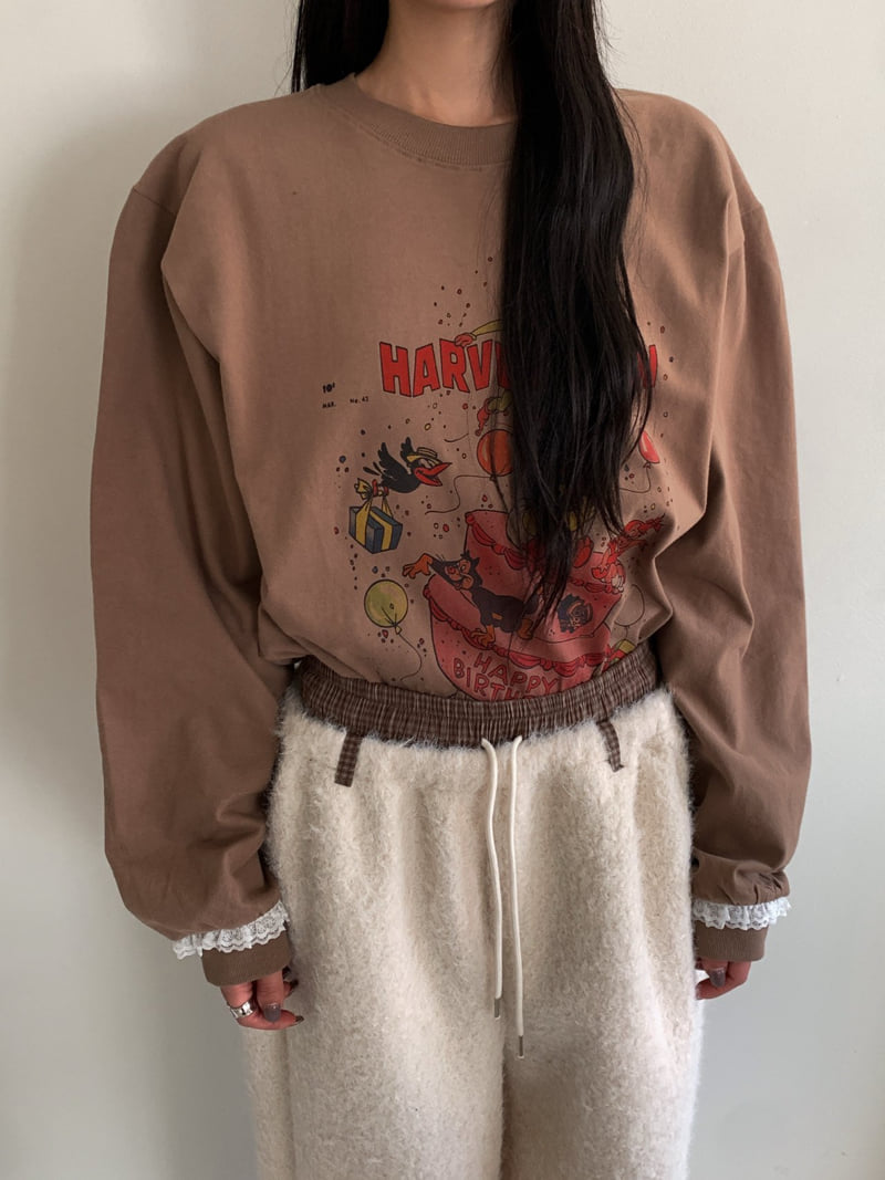 Foundation - Korean Women Fashion - #womensfashion - Verse Print Fleece Tee - 10