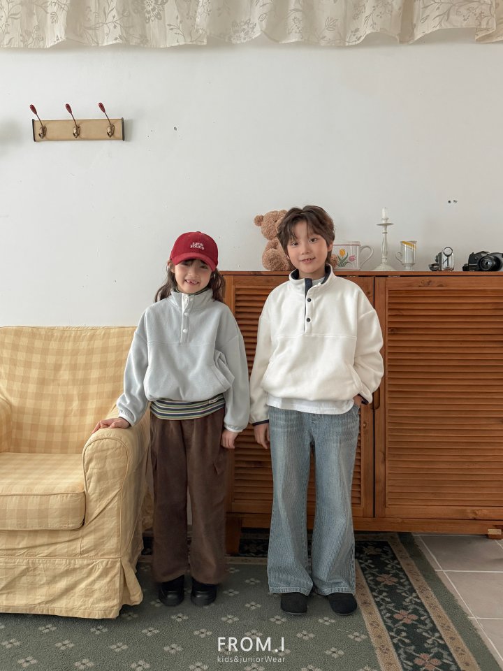 From I - Korean Children Fashion - #childofig - Corduroy Flare Denim Pants - 8