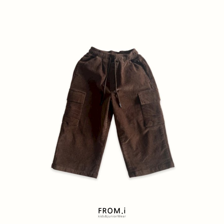 From I - Korean Children Fashion - #childofig - Velvet Cargo Pants - 5