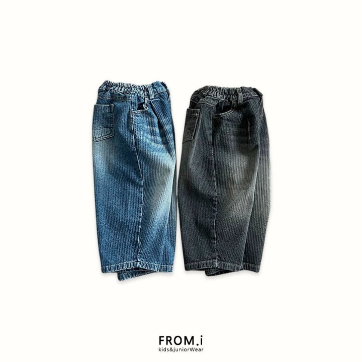From I - Korean Children Fashion - #childofig - Curved Denim Pants - 3