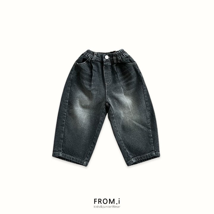 From I - Korean Children Fashion - #childofig - Curved Denim Pants - 4