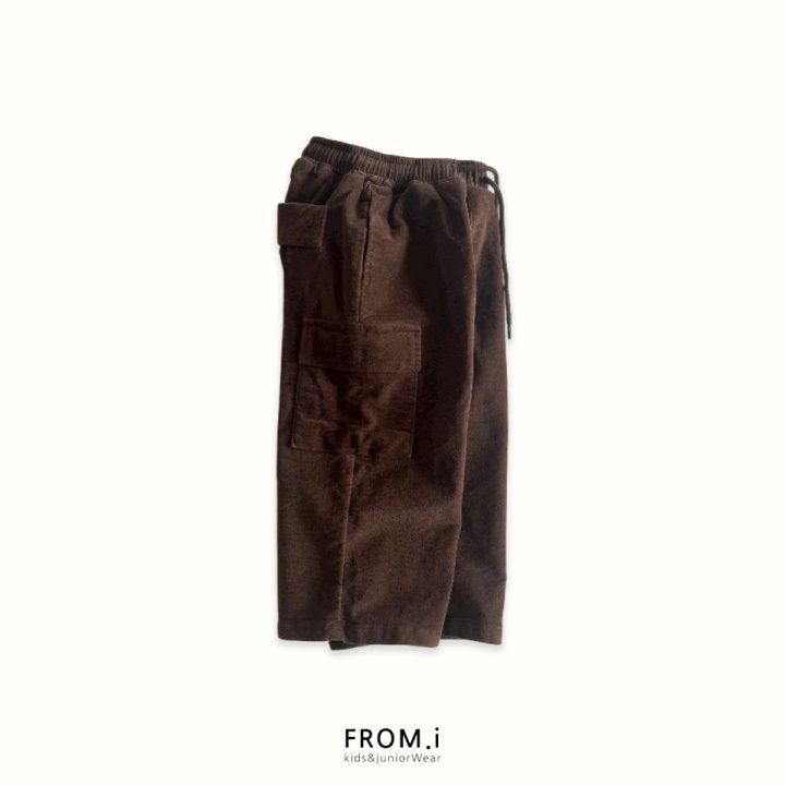 From I - Korean Children Fashion - #childrensboutique - Velvet Cargo Pants - 6