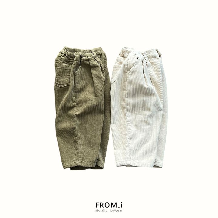 From I - Korean Children Fashion - #childrensboutique - Corduroy Two Tuck Pants - 2
