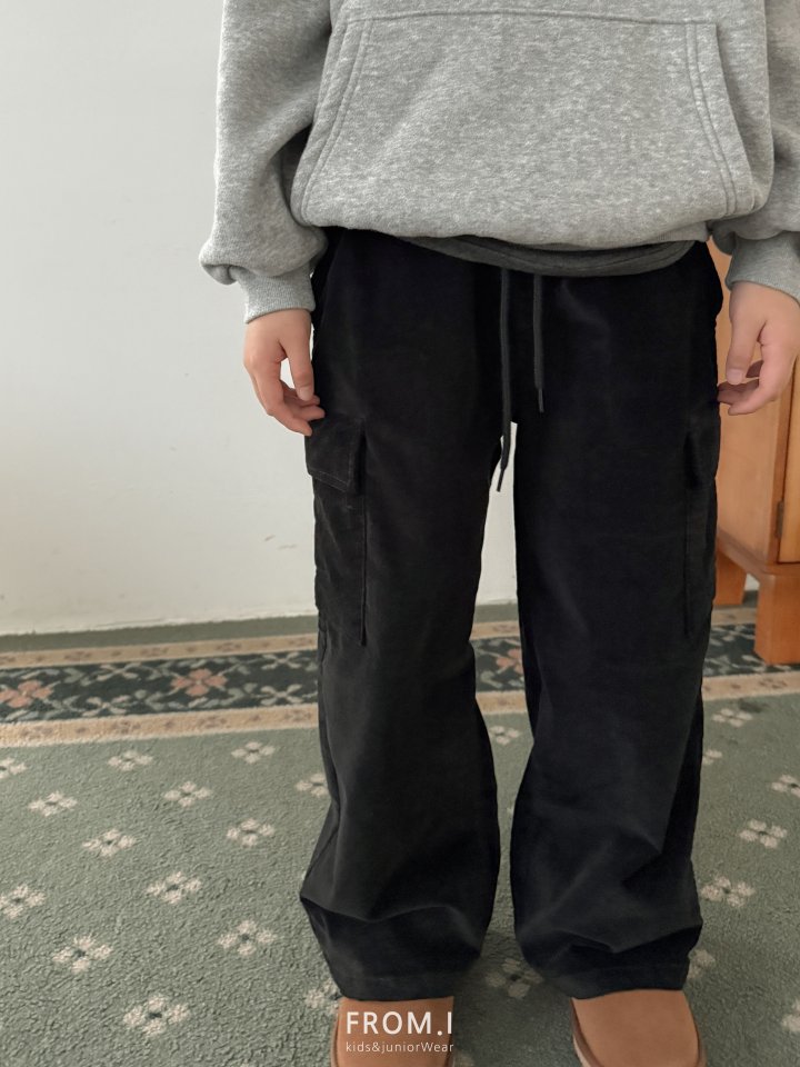 From I - Korean Children Fashion - #designkidswear - Velvet Cargo Pants - 7