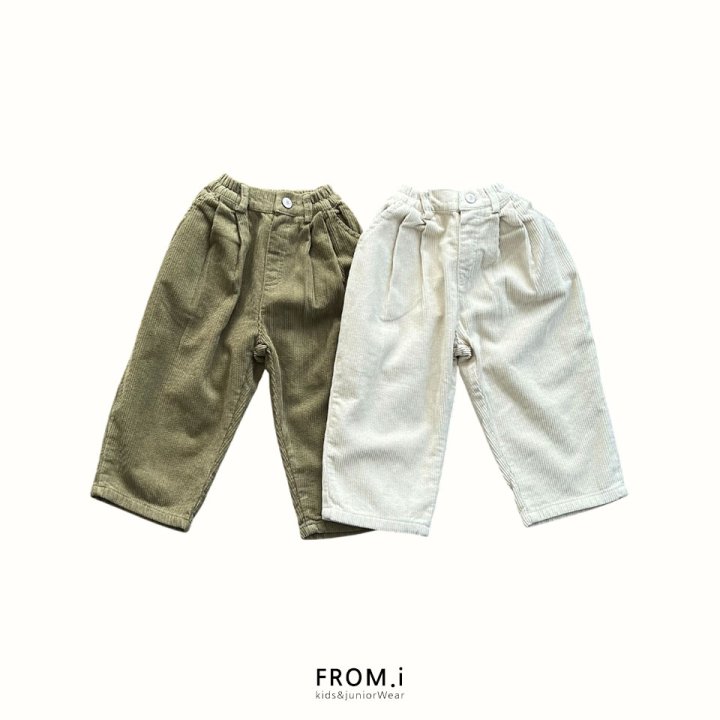 From I - Korean Children Fashion - #designkidswear - Corduroy Two Tuck Pants - 3