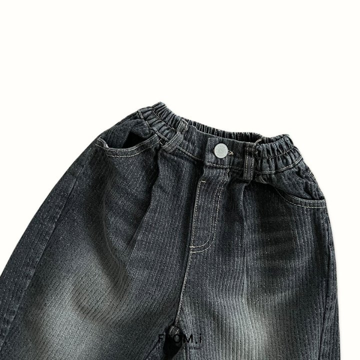From I - Korean Children Fashion - #designkidswear - Curved Denim Pants - 6