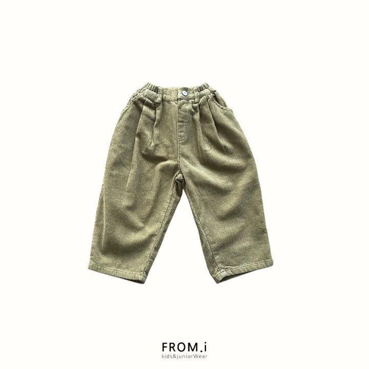 From I - Korean Children Fashion - #designkidswear - Corduroy Two Tuck Pants - 4