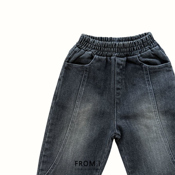 From I - Korean Children Fashion - #discoveringself - Semi Baggy Denim Pants - 4