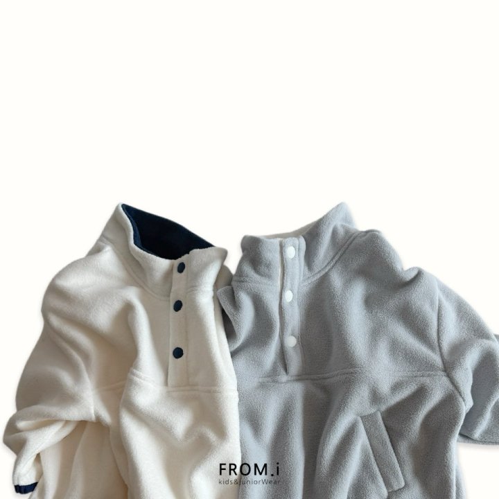 From I - Korean Children Fashion - #kidzfashiontrend - High Neck Fleece Sweatshirt - 5
