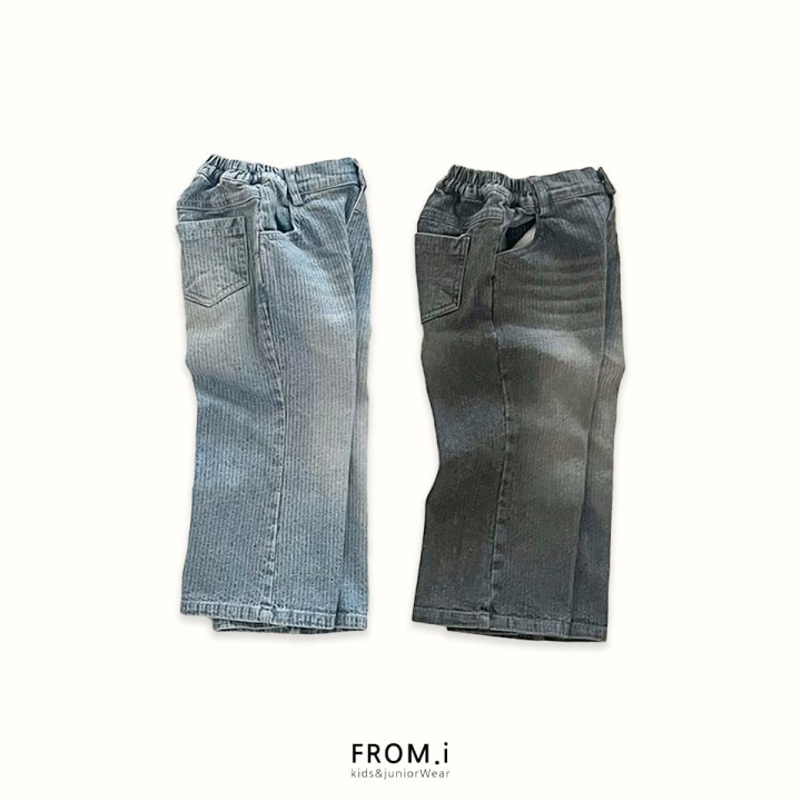 From I - Korean Children Fashion - #magicofchildhood - Corduroy Flare Denim Pants - 2