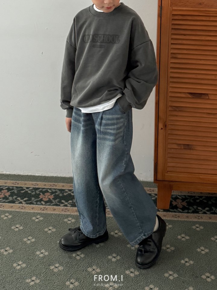 From I - Korean Children Fashion - #minifashionista - Curved Denim Pants