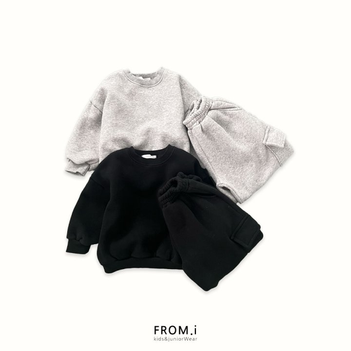 From I - Korean Children Fashion - #prettylittlegirls - Sweatshirt Cargo Pants Set - 2