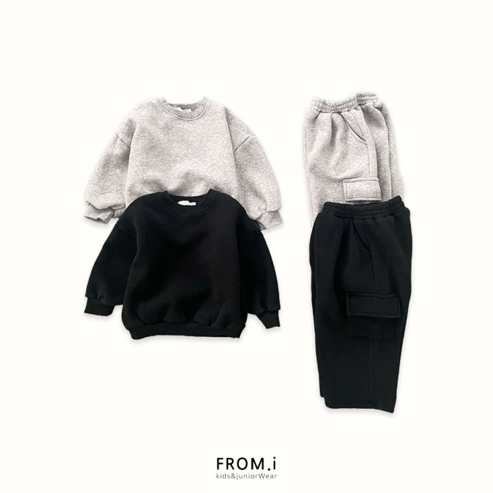 From I - Korean Children Fashion - #todddlerfashion - Sweatshirt Cargo Pants Set - 3