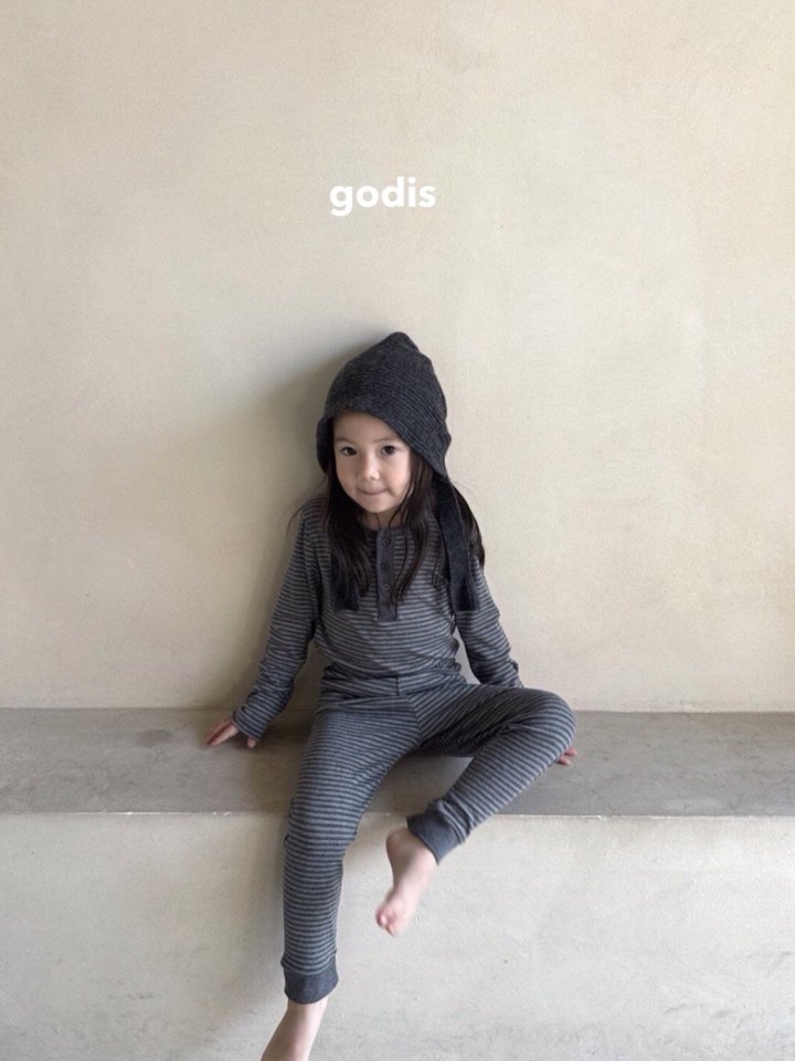 Godis - Korean Children Fashion - #Kfashion4kids - Cozy Stripe Easywear - 10