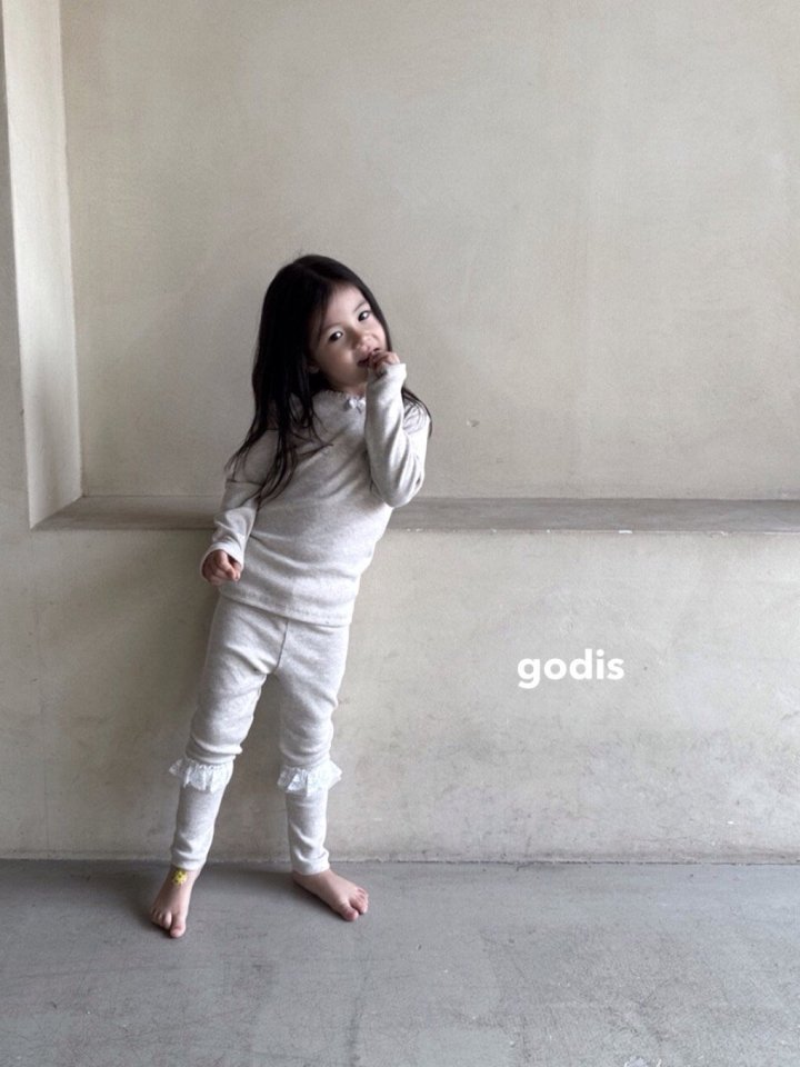 Godis - Korean Children Fashion - #kidzfashiontrend - Lace Frill Lounge Wear - 8