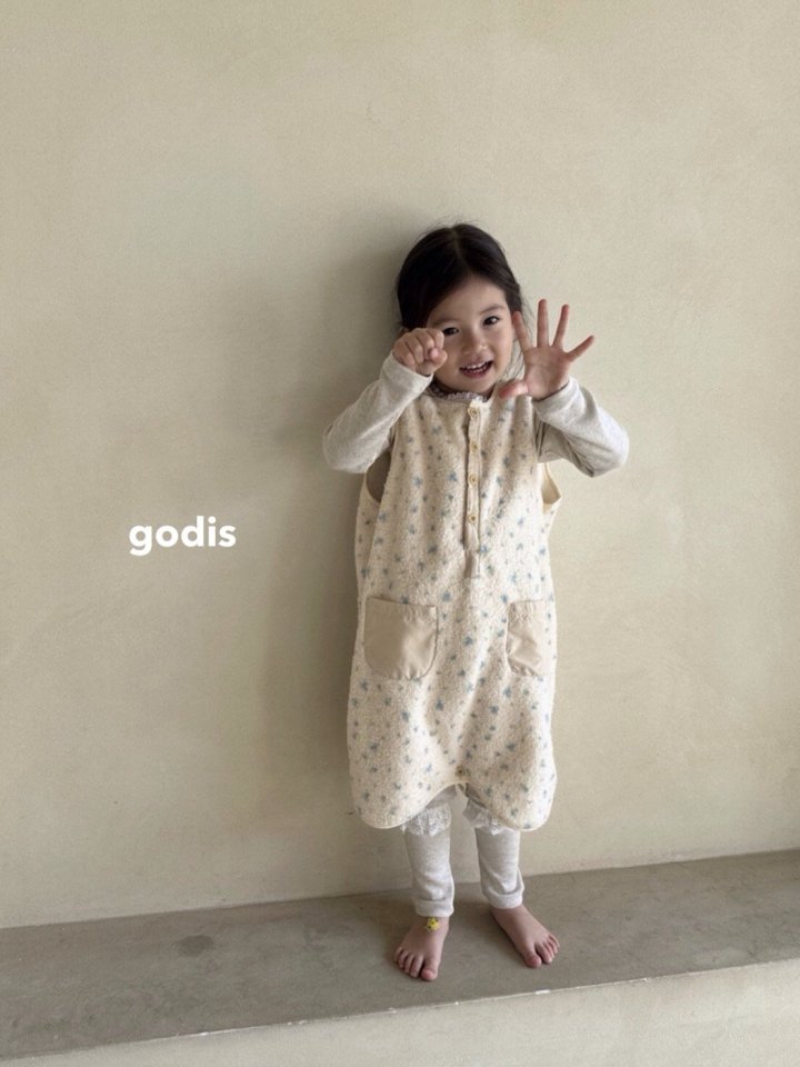 Godis - Korean Children Fashion - #littlefashionista - Flower Sleep Vest - 4