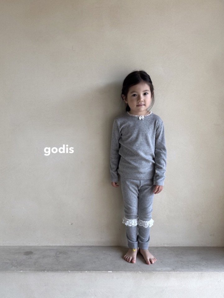 Godis - Korean Children Fashion - #minifashionista - Lace Frill Lounge Wear - 12