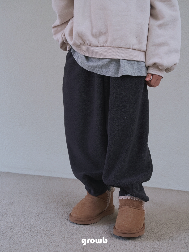 Grow B - Korean Women Fashion - #momslook - Adult Fleece Dart Baggy Pants - 11