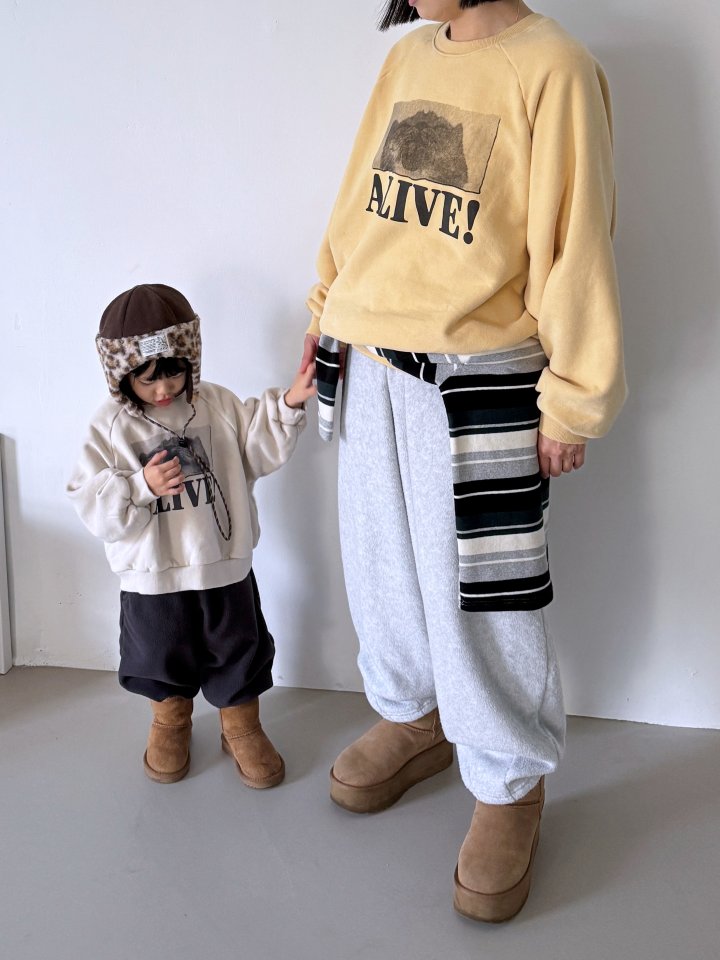 Grow B - Korean Women Fashion - #momslook - Adult Fleece Dart Baggy Pants - 3