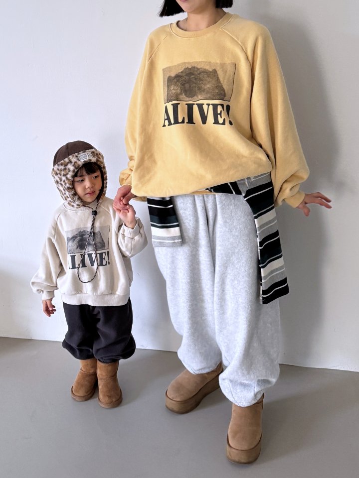 Grow B - Korean Women Fashion - #momslook - Adult Fleece Dart Baggy Pants - 5