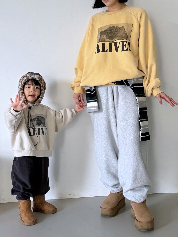 Grow B - Korean Women Fashion - #momslook - Adult Fleece Dart Baggy Pants - 7
